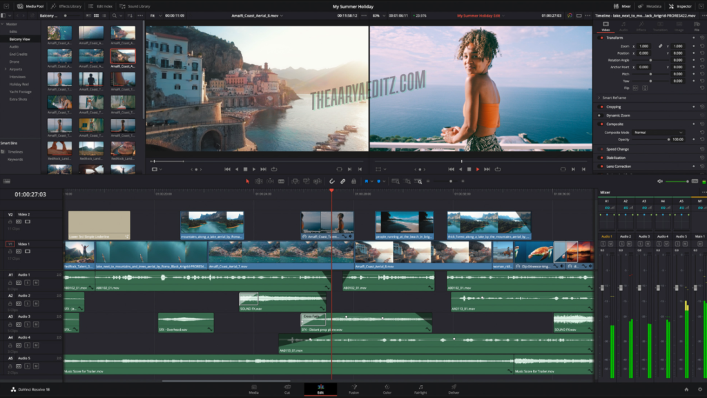 DaVinci Resolve – High-end professional editing software