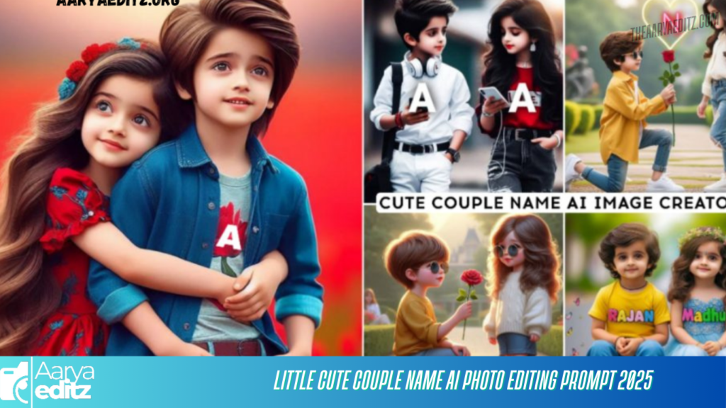 Little Cute Couple Name Ai Photo Editing Prompt 2025